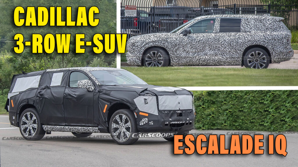  Electric Cadillac Optiq, 3-Row Vistiq SUV And Escalade IQ Spied On Test