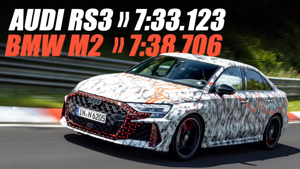  2025 Audi RS3 Crushes BMW M2’s Nurburgring Lap Record