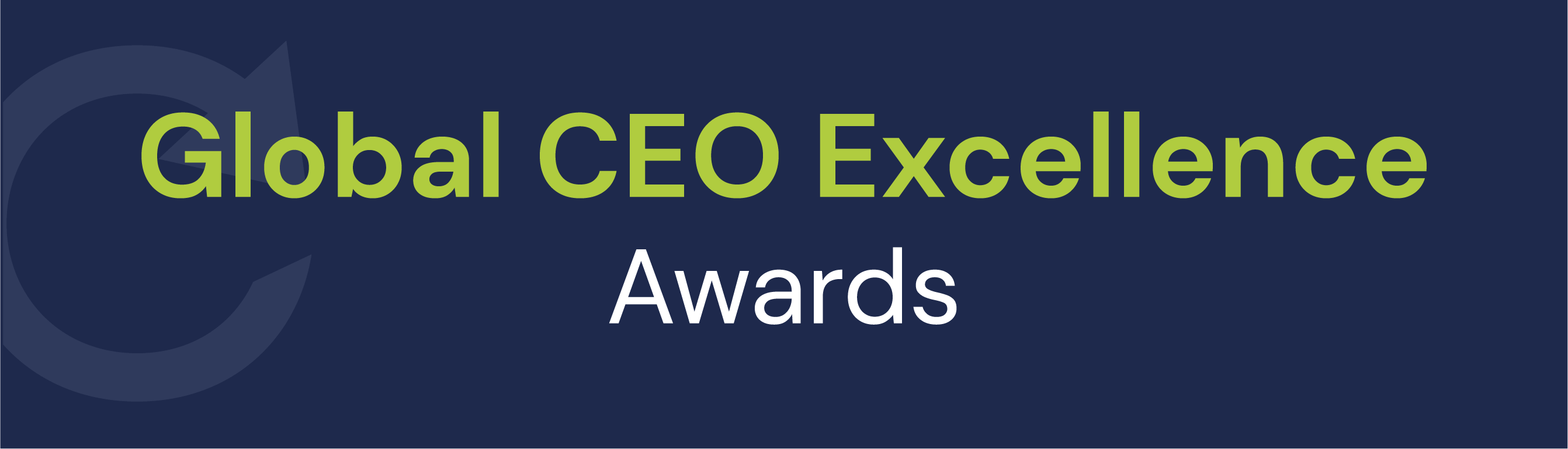 Award logo - Global CEO Excellence Awards