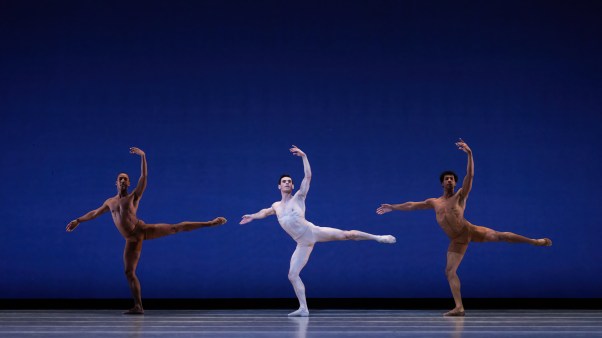 Three dancers perform in the Houston Ballet's new ballet based on C.S. Lewis's The Four Loves.