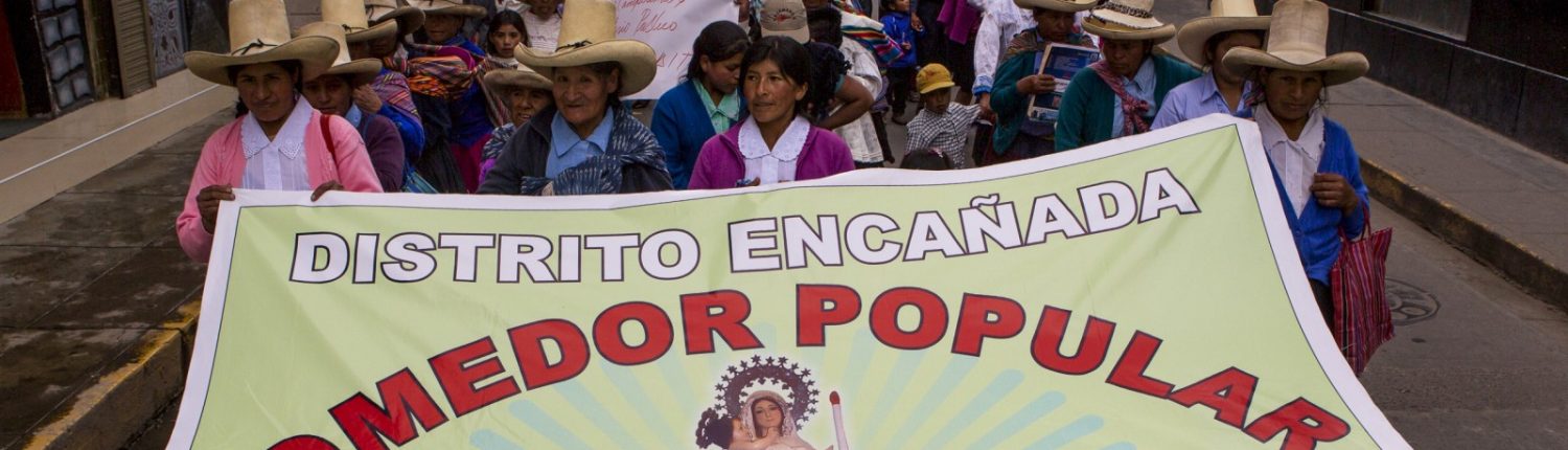 Campesinos demonstrated against the Conga mine in Cajamarca in June 2014.