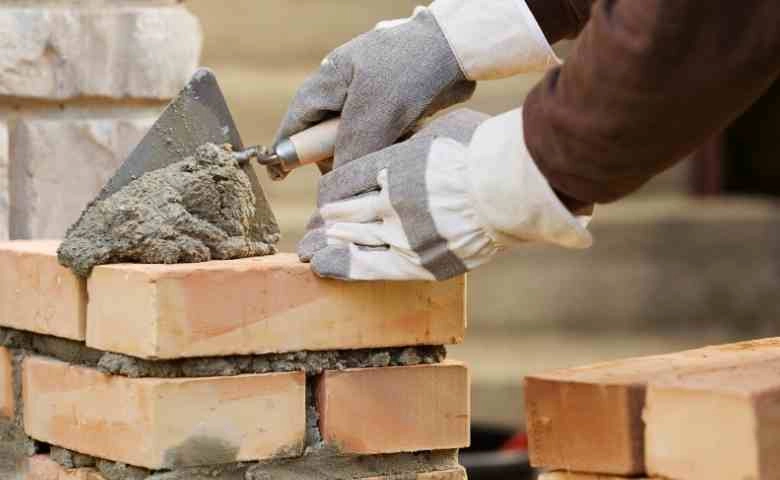 bricks used as construction materials