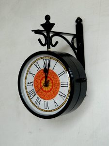 6" Double-Sided Victorian Style Station Clock