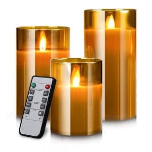 LED Glass Pillar Candles 