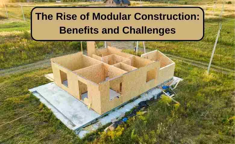 A modern modular building under construction, showcasing the innovative technique.