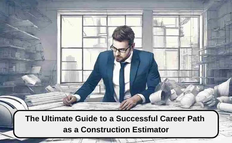 Construction estimator reviewing blueprints