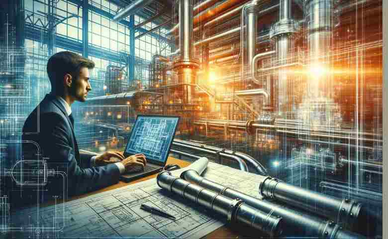 Pipe Stress Engineer Analyzing Piping System