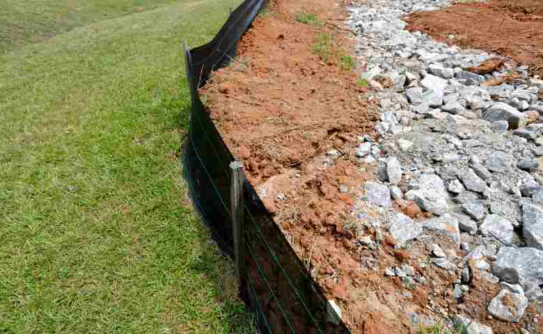 Expert silt fence installation on a construction site