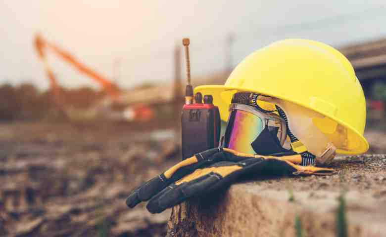 Heavy machinery operating safely on a construction site