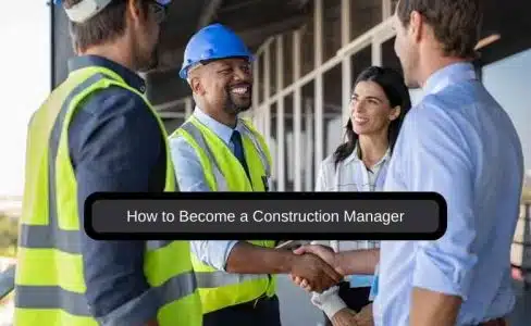 Construction manager shaking hands