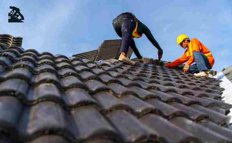 A skilled roofer working on a residential roof in Burleigh Heads, showcasing the quality craftsmanship of Gold Coast's top roofing services.