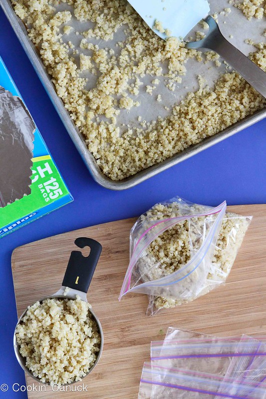 This tutorial on How to Freeze Quinoa will change your cooking life! Keep this versatile grain on hand in the freezer for quick salad, soups & side dishes.