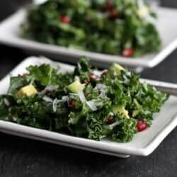 Chopped Kale Salad with Pomegranate and Avocado