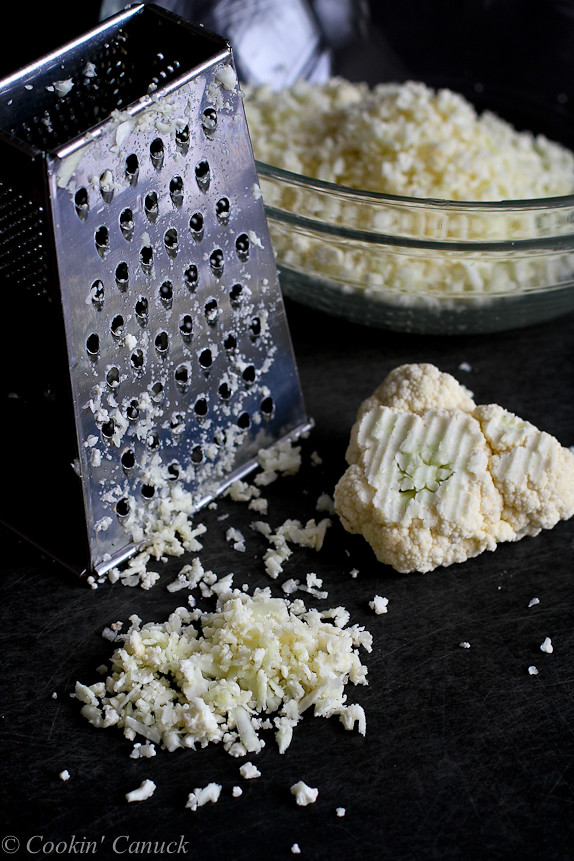 Grated Cauliflower Salad with Ginger Lime Dressing...This vegan salad pops with flavor! 100 calories and 3 Weight Watcher PP | cookincanuc.com #recipe