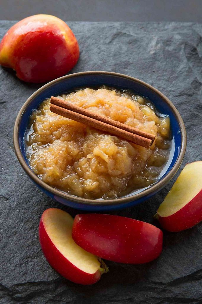 Pressure cooker applesauce is so simple to make. It can be ready in about half an hour, and served with sweet or savory dishes.