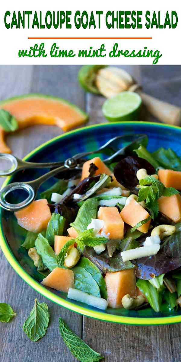 Goat cheese salads are always popular! This one pairs sweet cantaloupe with the tangy, creamy cheese and a citrus dressing. 174 calories and 3 Weight Watchers Freestyle SP