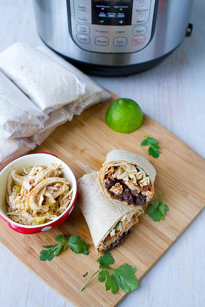 Make a batch of Instant Pot Freezer Burritos to have on hand for easy lunches or even last-minute dinners. Healthy and easy! 285 calories & 5 Weight Watchers Freestyle SP #instantpot #weightwatchers #burritos