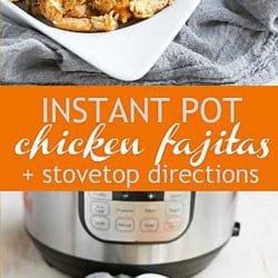 Pull out your Instant Pot for this healthy fajitas recipe. Ready in 30 minutes! 238 calories and 0 Weight Watchers SP #weightwatchers #chickenfajitas #myfitnesspal #pressurecookerrecipes