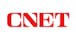 A rectangle-shaped logo for CNET, an American website that provides news and reviews of technology products. The logo is displayed on a white background and features the text “CNET” in bold red letters.