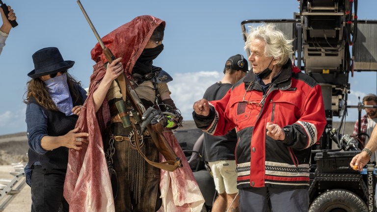 George Miller and Anya Taylor-Joy on Furiosa Set