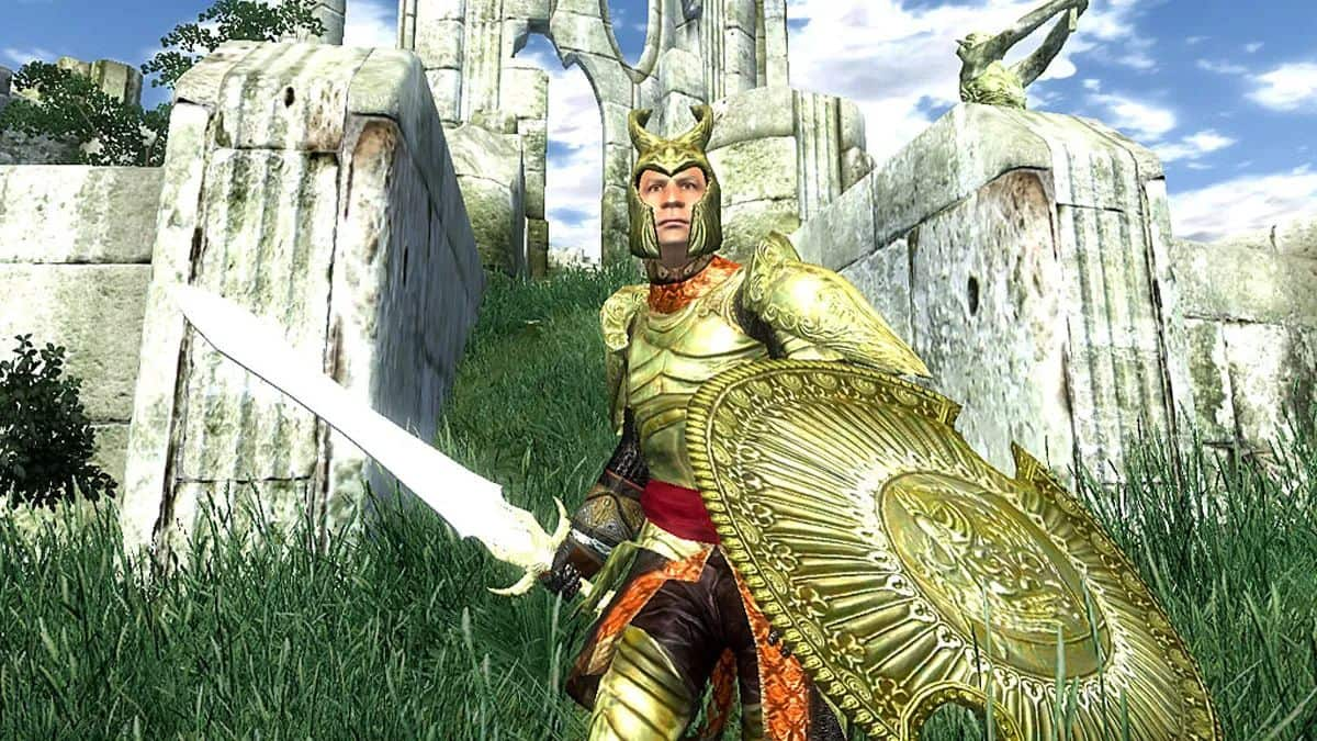 A warrior in The Elder Scrolls 4: Oblivion