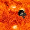 This handout illustration obtained July 6, 2018 courtesy of NASA/Johns Hopkins APL shows an artist's conception of NASA's Parker Solar Probe