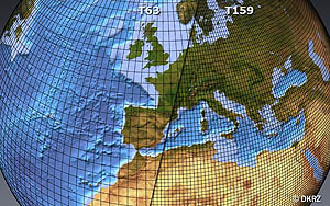 Model grids with a resolution of 180 and 80 km