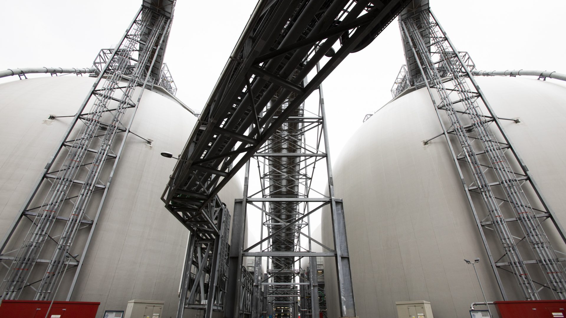 Biomass storage domes, Drax Power Station, July 2019