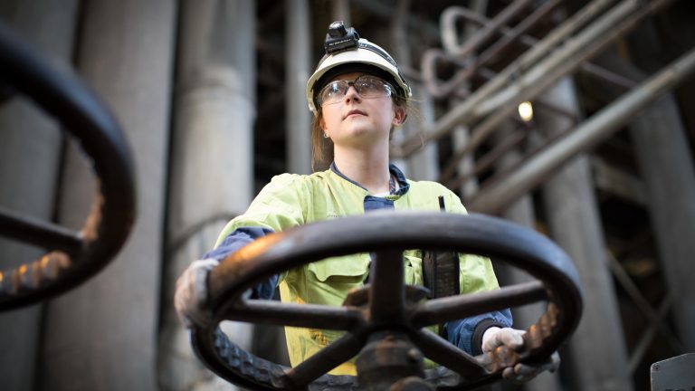 Female engineer at Drax Power Station