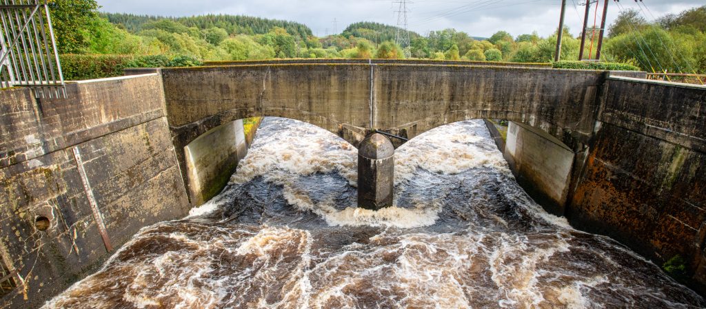 Waterflow outside Glenlee Power Station