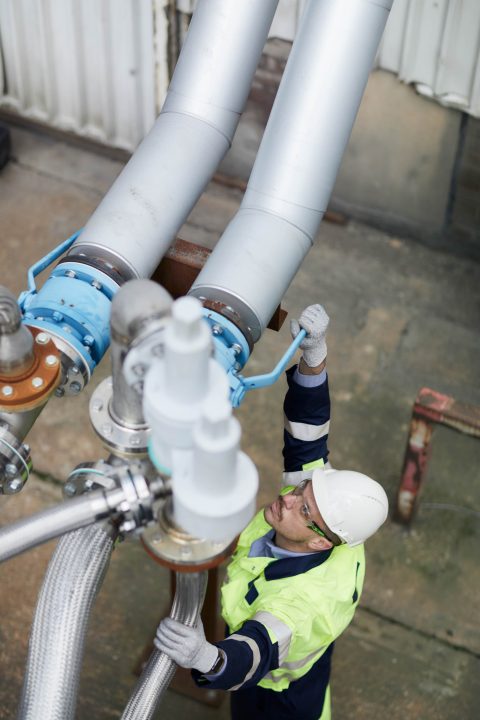 Engineer at BECCS pilot project within Drax Power Station