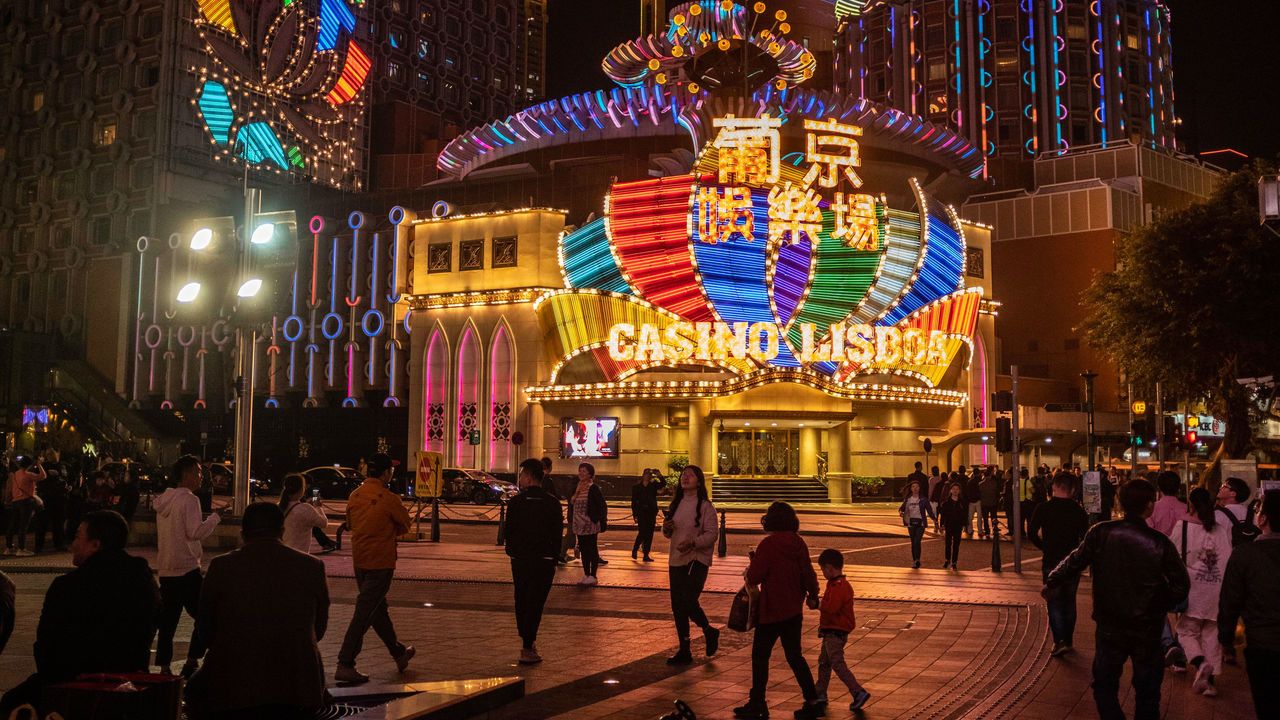 The Lisboa, the first casino built in Macao that has since been joined by dozens more, in Macao.