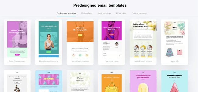 GetResponse email templates