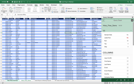 Lavora con I tuoi dati SAP HCM – Live in Excel