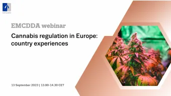 Thumbnail of the webinar recording on cannabis regulation in Europe