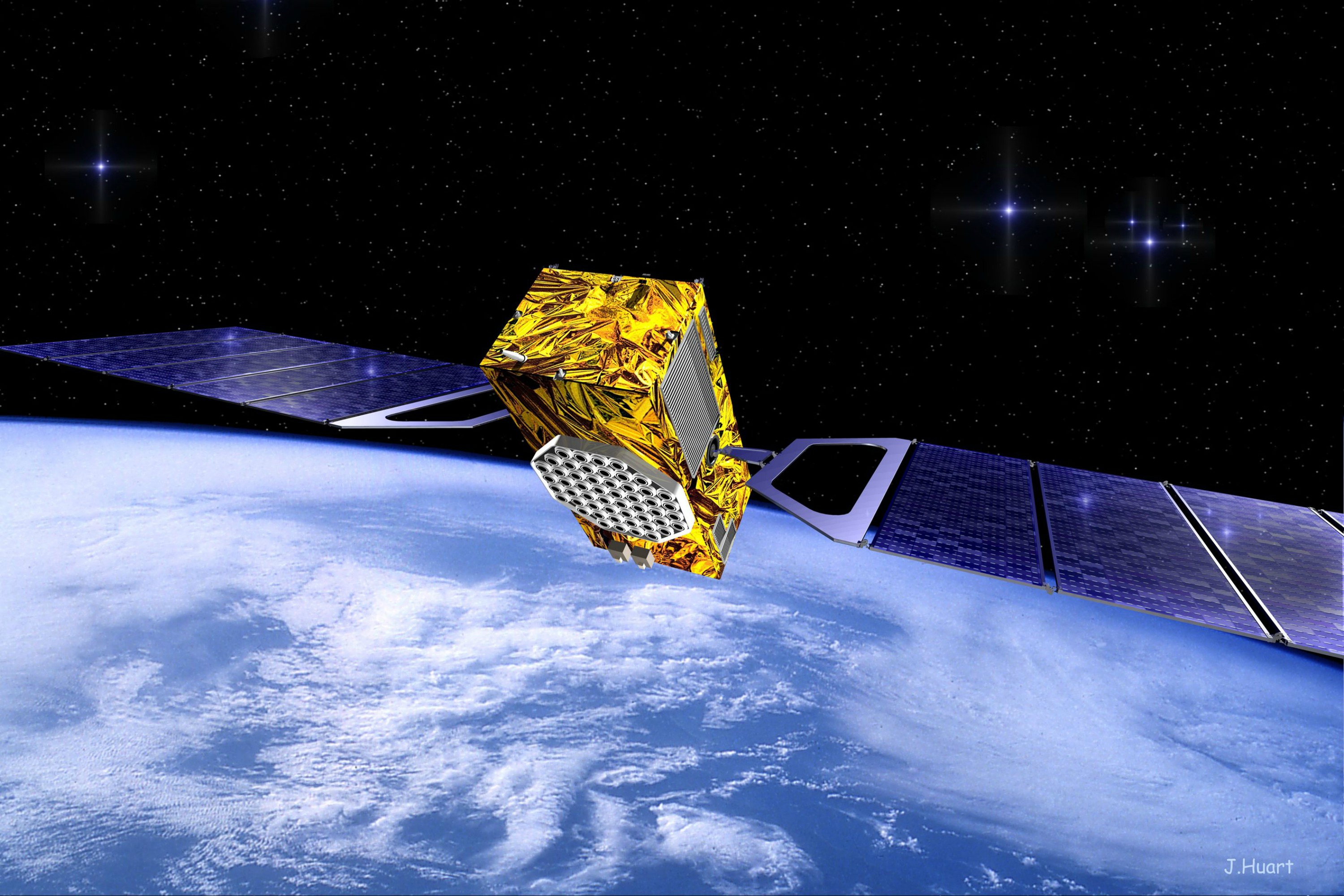 Artist view of a Galileo satellite. Picture: European Commission