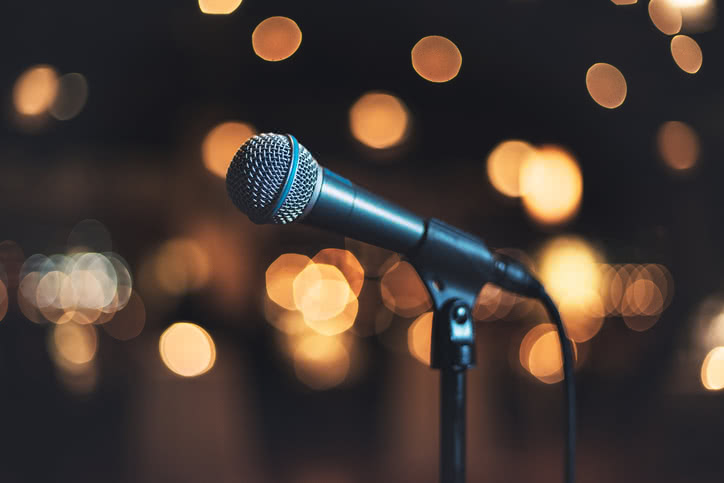 Microphone used as part of a conference