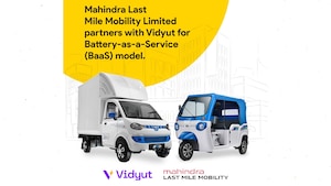 Mahindra Last Mile Mobility partners with Vidyut for BaaS model Mahindra Last Mile Mobility partners with Vidyut for BaaS model