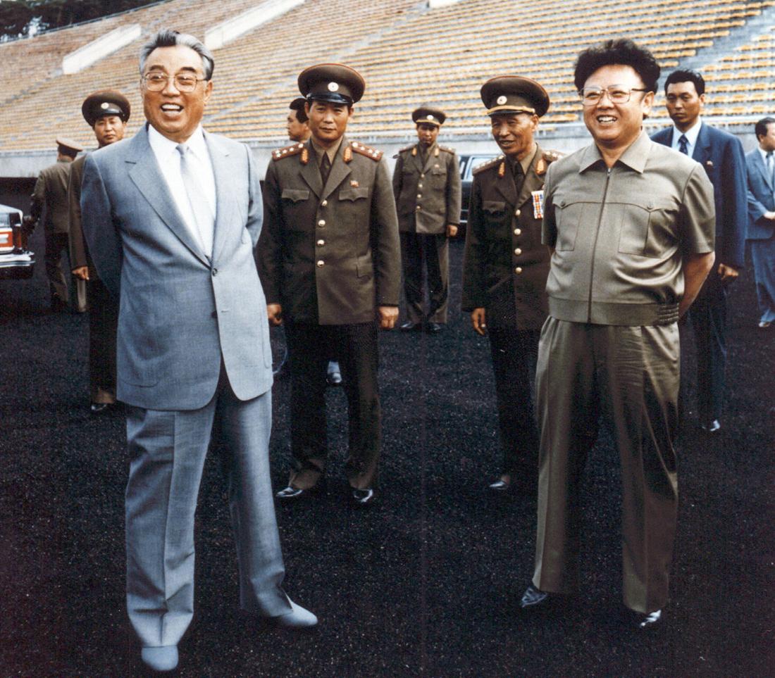 Kim Il-sung und Kim Jong-il