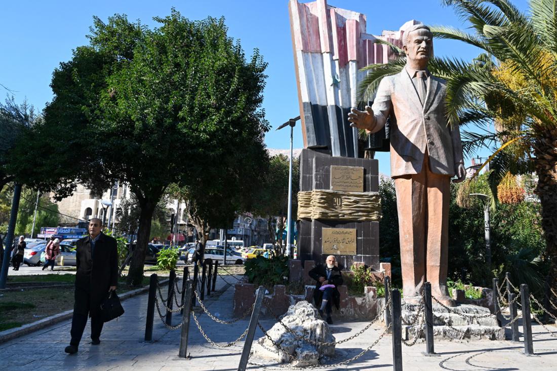 Eine Statue von Hafis al-Assad, dem Vater des aktuellen Präsidenten Baschar al-Assad und desen Vorgänger.