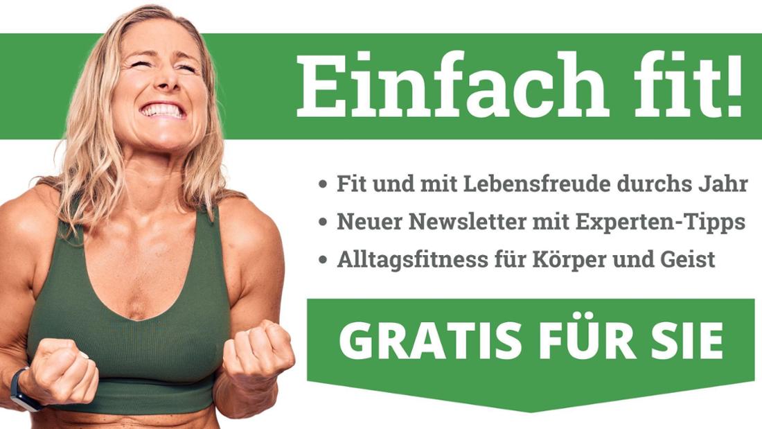 Frau freut sich über einfach fit newsletter