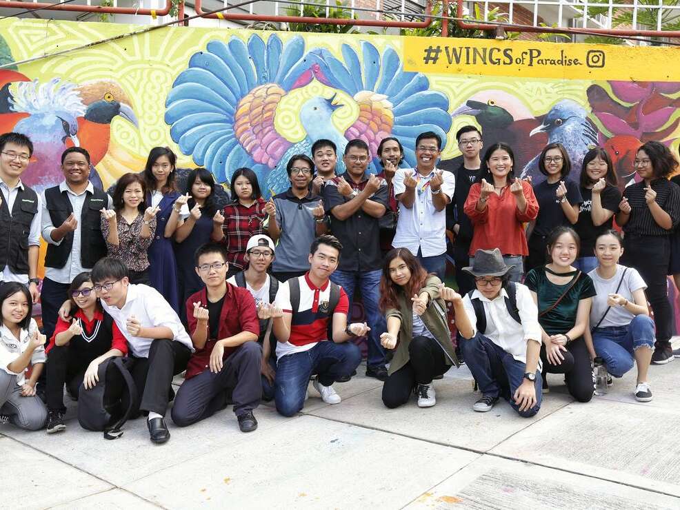 Wings of Paradise Mural in Kuala Lumpur. © Nandakumar S. Haridas / Greenpeace