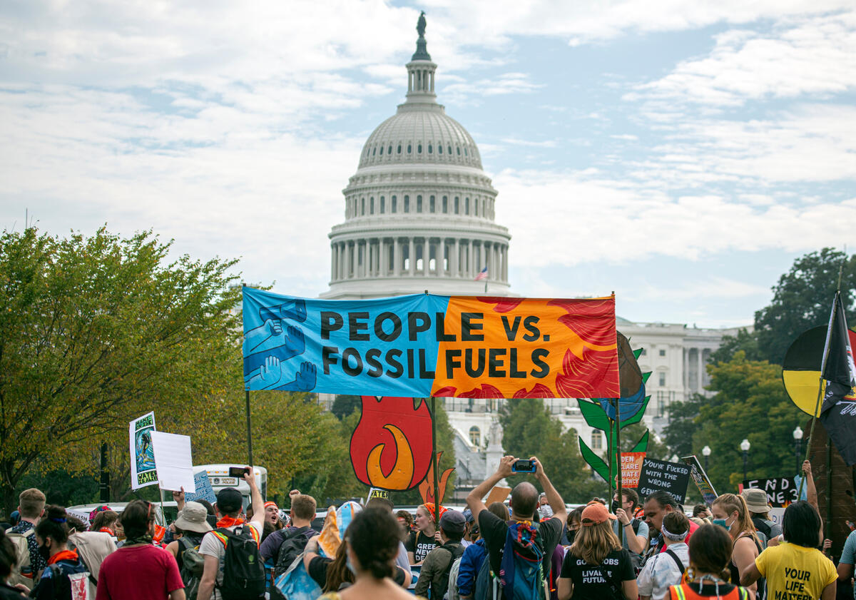 People Vs Fossil Fuels - March to the Capitol in Washington DC (Day 5). © Tim Aubry / Greenpeace