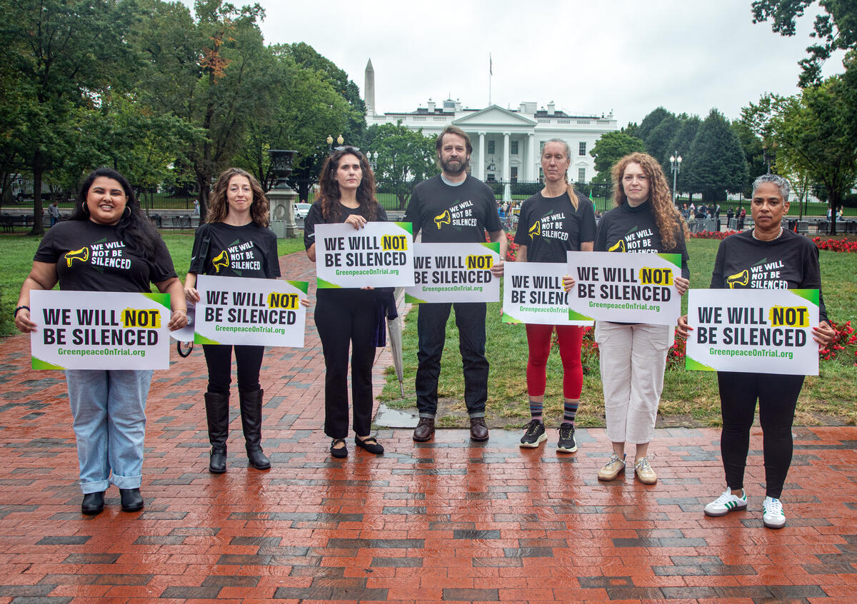 "We Will Not Be Silenced" Day of Action in Washington DC. © Tim Aubry / Greenpeace