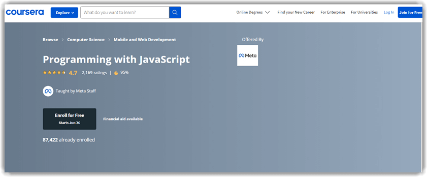 15 Best FREE JavaScript Certification Courses Online (%currentyear%)