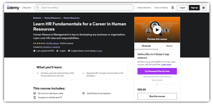 Learn HR Fundamentals for a Career