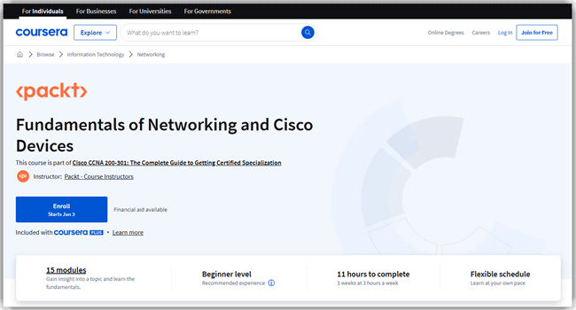 أساسيات الشبكات و Cisco الأجهزة