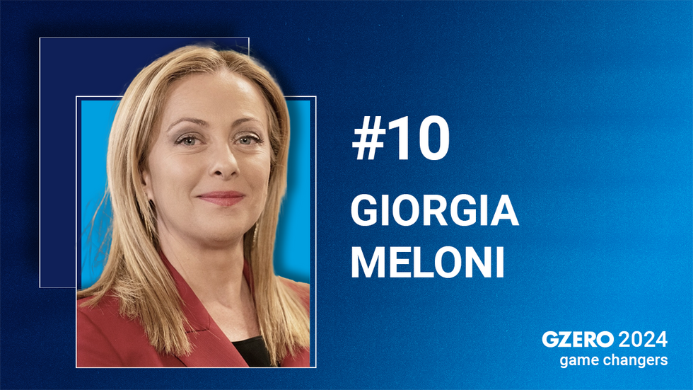 GZERO 2024 game changers | Pictured: #10 Giorgia Meloni