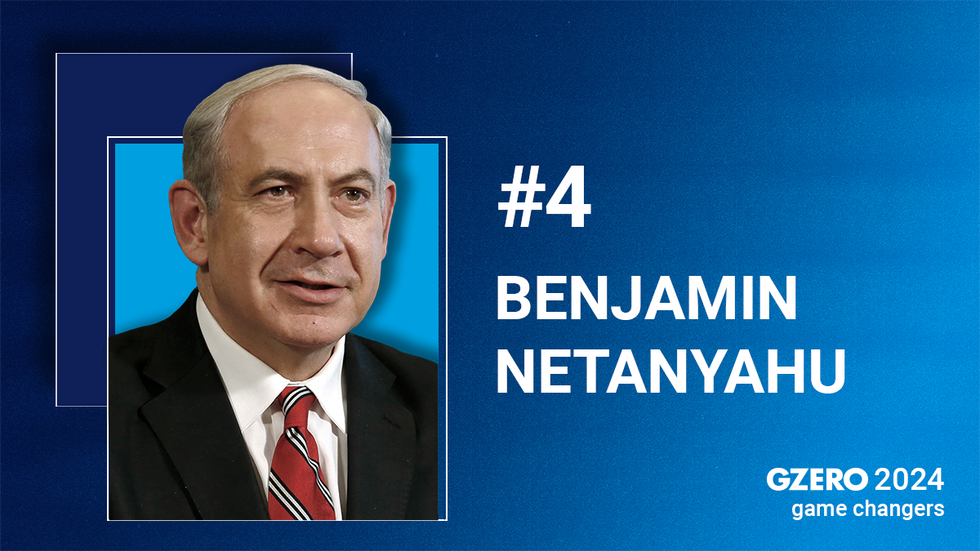 GZERO 2024 game changers | Pictured: #4 Benjamin Netanyahu