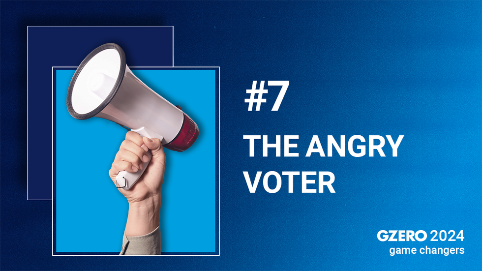 GZERO 2024 game changers | Pictured: #7 The angry voters